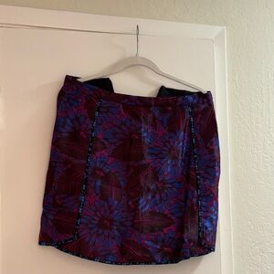 Floral Purple and Blue Women's Skirt